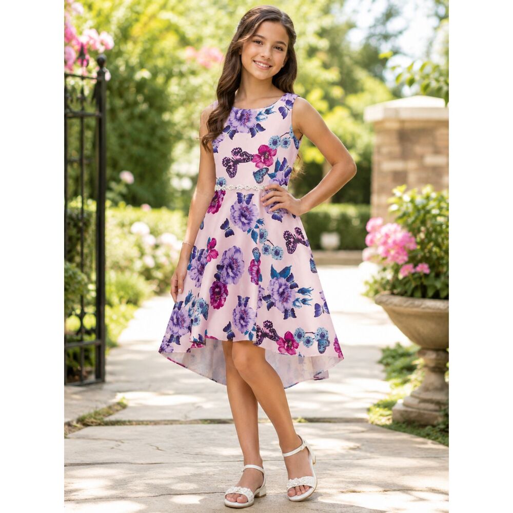 Emily Rose Girl's Special Occasion Dress Floral Sleeveless 16 Easter Spring